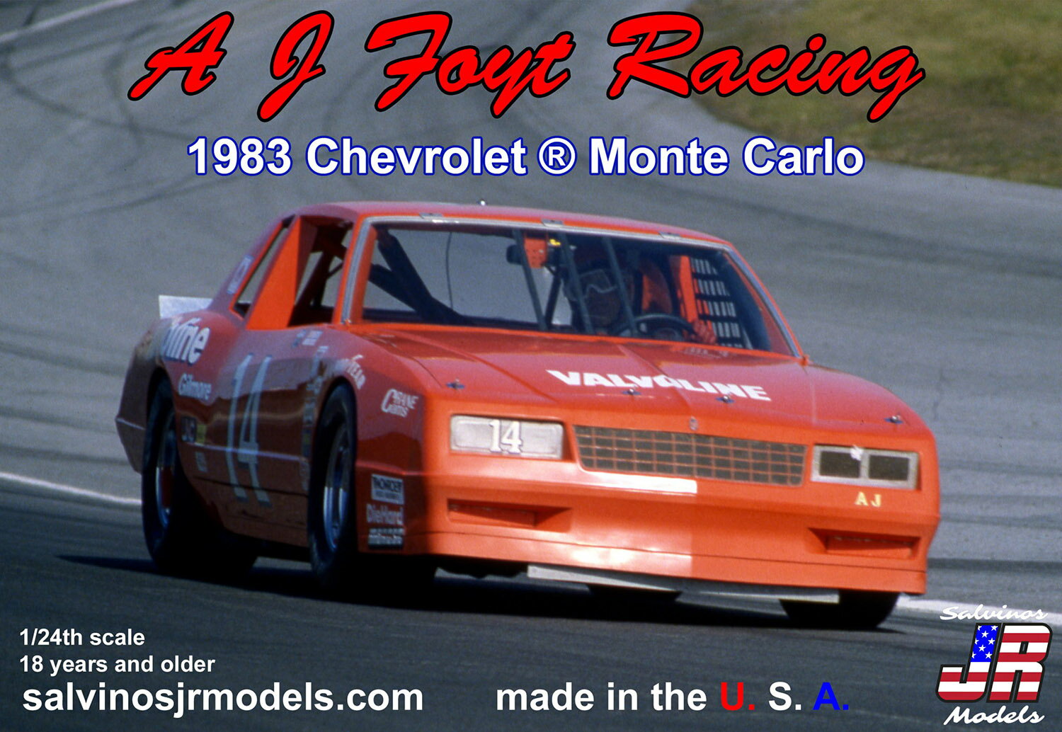 サルビノスJRモデルズ 1/24 NASCAR AJフォイトレーシング 1983 シボレー モンテカルロ #14 A.J.フォイト AJMC1983D