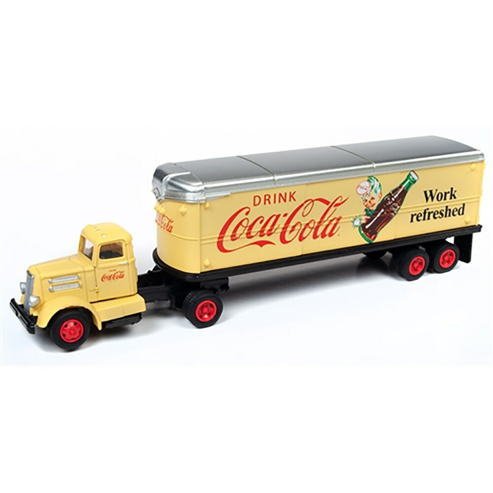 クラシック・メタル・ワークス 1/87(HOスケール) ホワイトWC22トラクター/トレーラーセット コカ・コーラ(イエロー) CMW31188