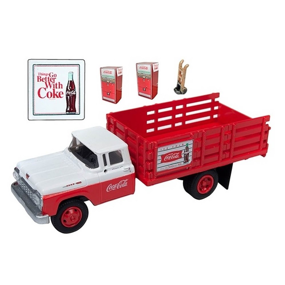 クラシック・メタル・ワークス 1/87(HOスケール) 1960フォード・ステイクベッド・トラック コカ・コーラ ベンディングマシーン付き CMW40006