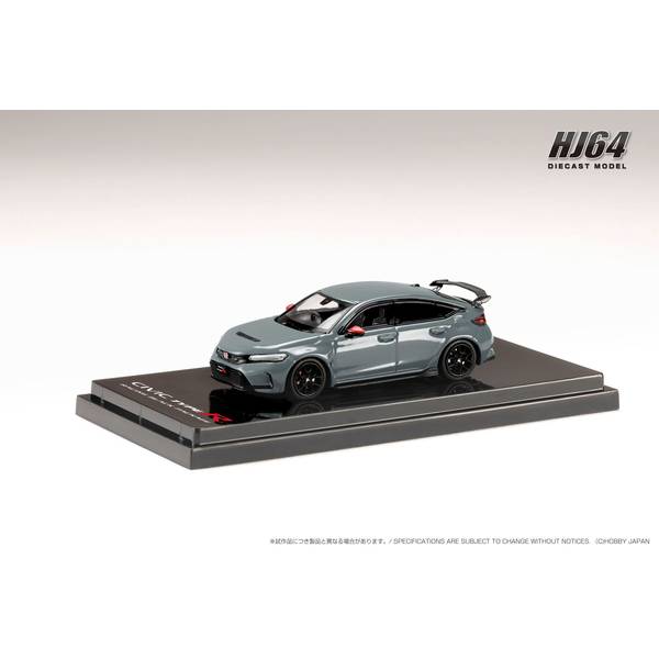 1/64 ホンダ シビック タイプR FL5 RACING BLACK Package 純正オプションパーツ装着車 グレー 完成品ミニカー HJ645063GM