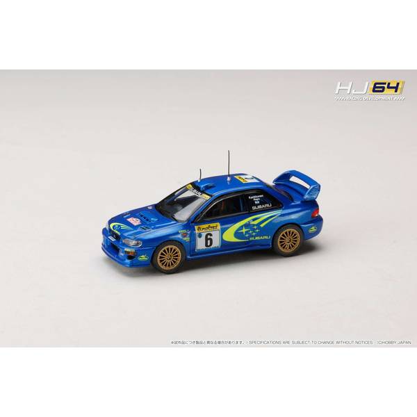 ※画像はイメージです■素材：ダイキャスト(亜鉛合金)/ABS/ホビージャパンの1/64ダイキャストシリーズ"HJR64"から 1/64 スバル インプレッサ WRC 1999 (モンテカルロ)の登場です。製品にはクリアケースと台座が付属しますのでコレクションに最適です。パッケージサイズ：約W120mm×D60mm×H50mmメーカー名：ホビージャパンスケール：1/64形態：完成品ミニカーメーカー型番：HJR645041B商品コード：4981932074511▼商品登録日：2026年08月27日