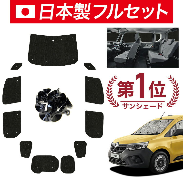 【6/13限定！最大全額2,800円引】【吸盤＋7個】 ルノー カングー KFKH KFKK 型 サンシェード カーテン 車中泊 グッズ シームレス ライト フルセット 1台分 KF 系 車用カーテン カーフィルム カーシェード サイド カーテン セット フロント カーテン セット 日除け
