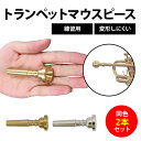 トランペットマウスピース 2個セット マウスピース 練習用 変形しにくい バック マウスピース トランペット ゴールド シルバー 自宅 練習 小学生 ラッパ バ...