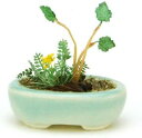 プラッツ THE BONSAI 1/12 小判鉢寄せ植え【水色】 完成品 BONN04