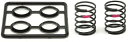 ライド 1/10ツーリングカー用 TC Pro マッチド ビッグボア ショート スプリングセット 6.25巻 レッド 28042