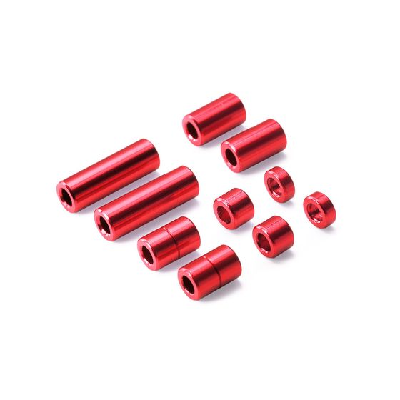 タミヤ ミニ四駆特別企画商品(パーツ) アルミスペーサーセット(12/6.7/6/3/1.5mm各2個)(レッド) 95388