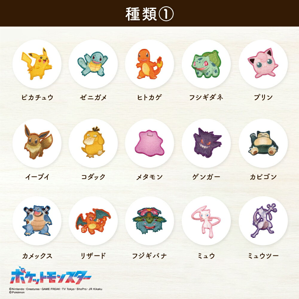 ポケットモンスターシールワッペン1