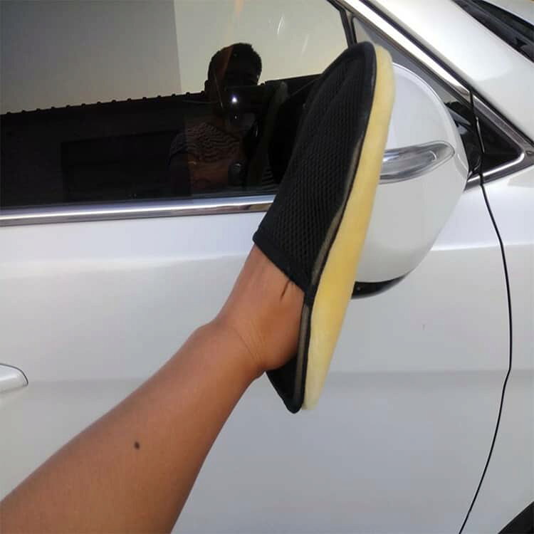 4個セット 洗車グローブ シャンプー洗車モップ 手袋タイプ 洗車職人のこだわり お...