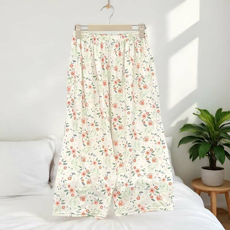 リラックスパンツ サラサラ 7分丈 涼しい ズボン ルームパンツ レディース 夏用 涼...