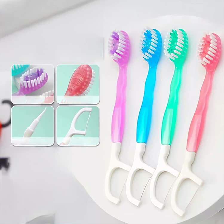 歯ブラシ キャンプ ミニ 出張 アメニティ 【46本セット】使い捨て歯ブラシ 5in1 歯磨き粉付き 防災用 オフィス インスタント 業務用 ホテル 旅行 民泊 銭湯 【46本セット】使い捨て歯ブラシ ポータブルミニブラシ 歯みがき ウィスプ 携帯用 コンパクト hobbyroute-10005189 ホビールート サンプル画像2