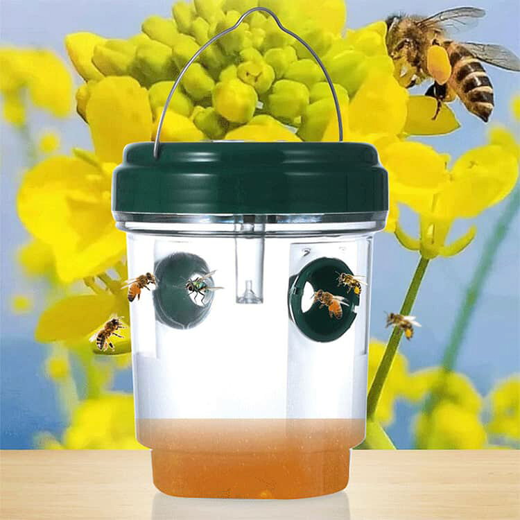 誘引式ハチ捕獲器 吊り下げ簡単設置 蜂トラップ 防水 スズメバチ 内蔵 スズメバチ...