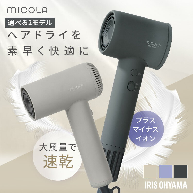 ドライヤー 大風量 マイナスイオン 速乾 軽量 小型 コンパクト 1200W 高性能 DCブラシモーター 温度 風量 調節 ヘアケア おしゃれ 軽い ヘアドライ...