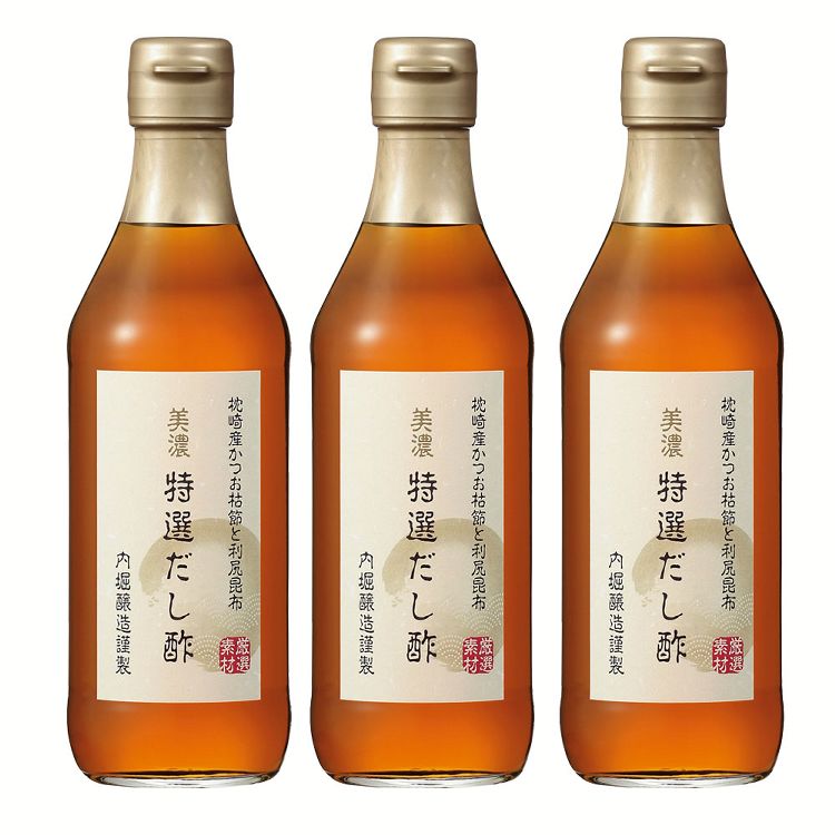 Rakuten - [15%OFF★16日1:59迄]【3本】内堀醸造 だし酢 美濃特選だし酢 360ml 送料無料 お酢 酢 だし 出汁 調味酢 調味料 料理 飲みやすい ダシ 美濃 特選 料理 調味料 食酢 ギフト こだわり 厳選 贅沢 鰹節 かつお節 昆布 こんぶ 内堀 まとめ買い 大容量 業務用[2605SO]