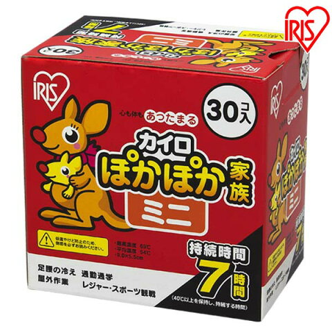 カイロ ミニ 貼らない 30枚入り PKN-30M 貼らないカイロ 30枚入り 防寒 腰 脇 背中 冬 持ち運び 寒さ対策 あったか グッズ 衣服 服 冷え 使い捨てカイロ 使い捨て カイロ ぽかぽか家族 レギュラーサイズ アイリスオーヤマ