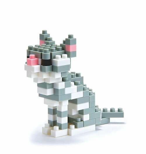 4/28 10:00〜5,250円以上で送料無料!!【取寄品】新発売・12才から★nanoblock　アメリカンショートヘア　NBC-032[ナノブロックダイヤブロック/河田(カワダ)アメショー・ネコ・ブロック]【T】楽天HC【e-netshop】