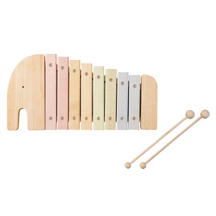 知育玩具 木製がっき 木のおもちゃ エレファントシロフォン 木製玩具 シロホン シロフォン パステルカラー 木琴 ギフト 木のおもちゃ エド・インター