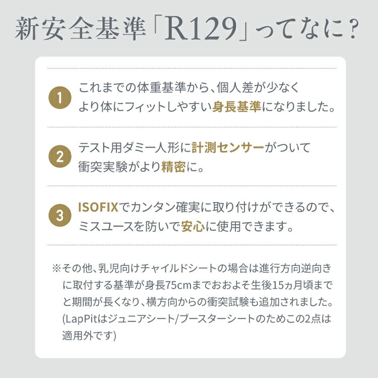 チャイルドシート ISOFIX ジュニアシート ラップピット Lap Pit 81229チャイルドシート R129新安全基準適合 ISOFIX固定 身長：125cm〜150cmまで 左右どちらにでも取付可能なドリンクホルダー付き ブラック ネイビー ブラウン【2512S】 3