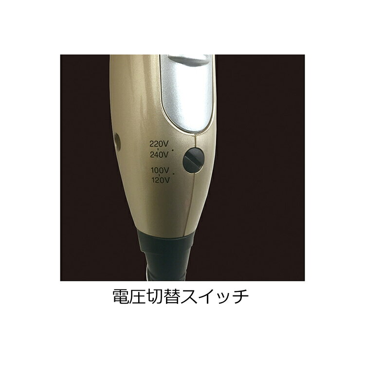 ドライヤー 海外対応 冷温風 マルチボルテージ マイナスイオンヘアードライヤー 冷風機能付き シャンパン TI-168カシムラ TI168 ドライヤー 強力 温風 冷風 電圧切り替え 旅行 海外対応 イオン Kashimura