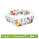 プール ビニールプール 子供用 家庭用プール インテックス INTEX 六角形 底面クッション 子ども用プール 子供用プール ファミリープール キッズプール 子供 水遊び 家庭用 庭 遊び 夏 ハッピーオッタープール 56493 *
