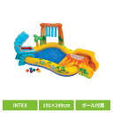 プール 大型 ビニールプール 子供用 滑り台付 家庭用プール インテックス INTEX シャワー ボール付 子ども用プール 子供用プール ファミリープール キッズプール 水遊び 家庭用 庭 遊び 夏 ダイナソープレイセンター 57444 *