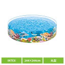 プール 空気入れ不要 ビニールプール 子供用 家庭用プール インテックス INTEX 丸型 ワンタッチ 子ども用プール ファミリープール キッズプール 水遊び 家庭用 庭 遊び 夏 ディープブルーシースナップセットプール 58472 *