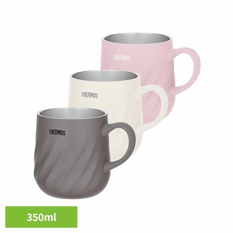 Rakuten - 真空断熱 マグカップダークグレー JTD-350マグカップ サーモス ステンレスマグ 保温 保冷 食洗器対応 真空断熱 おしゃれ タンブラー アウトドア サーモス株式会社 ダークグレー アイボリー ピンク