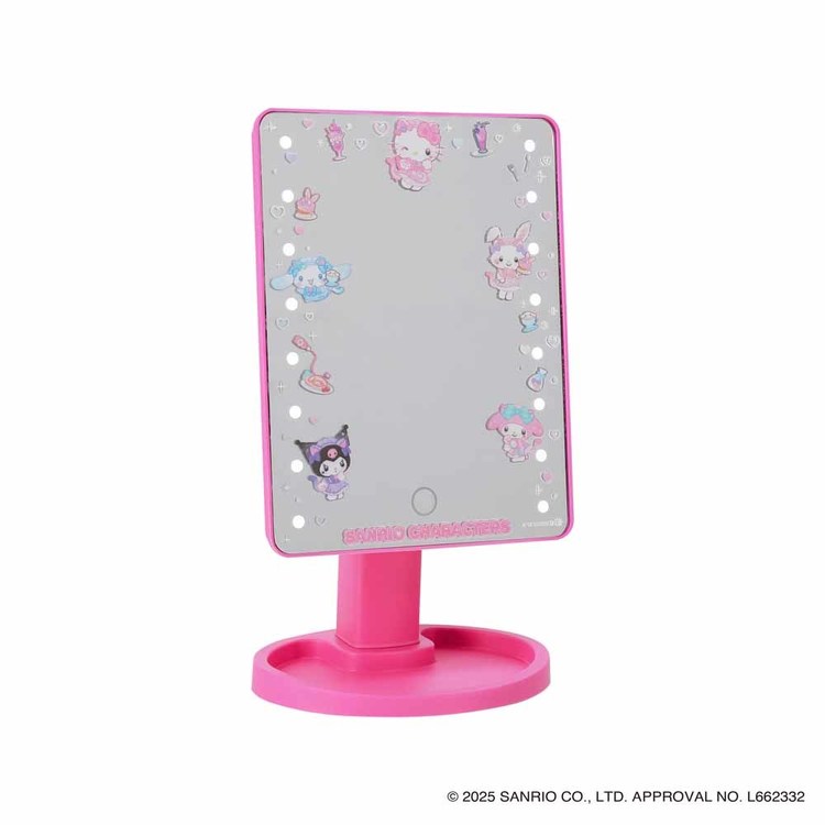 サンリオキャラクターズ　LED付きメイクセット　NM 251037キッズコスメ サンリオ サンリオキャラクターズ LED付き メイクセット NM LEDミラー アイシャドウパレット リップスティック キッズメイク レイス 3