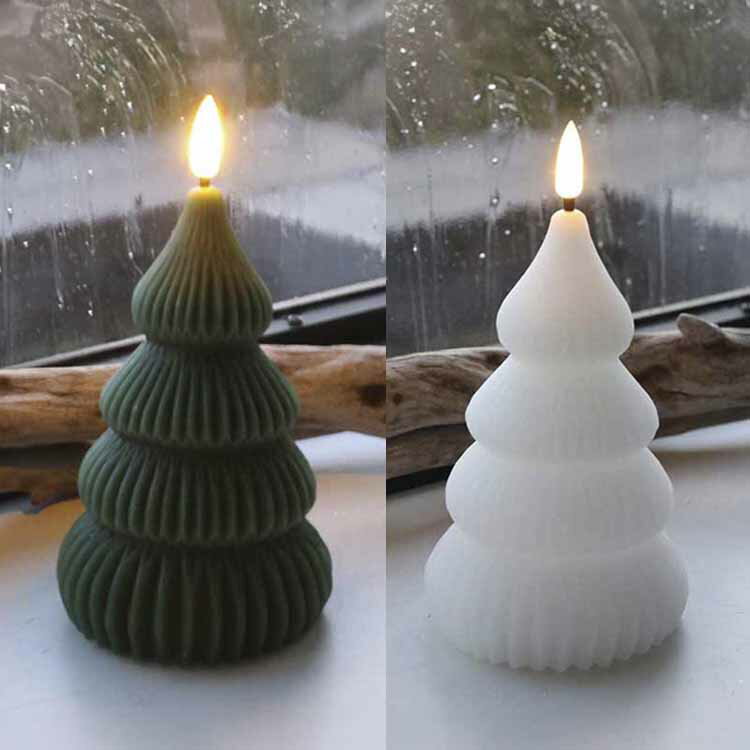 ホワイトパイン・LEDキャンドル IK-01クリスマス イベント クリスマス準備 キャンドル コベントガーデン ホワイト グリーン 【B】