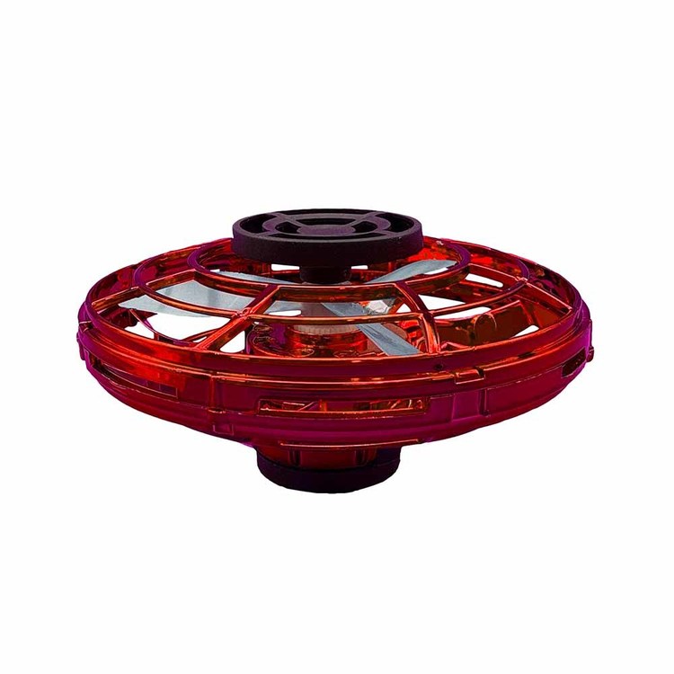 フライングスピニングUFO 充電式 UFO コントロール キャッチボール 飛行 室内 コマ ハンドスピナー 男の子 おもちゃ TKSK株式会社 赤 青