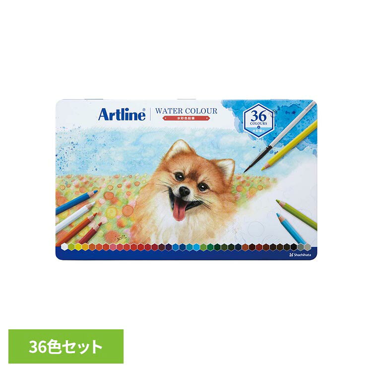 アートライン水彩色鉛筆　36色セット KCP-W36C/Hシヤチハタ アートライン 水彩色鉛筆 文房具 アートライン hobbytoy-10154466 And marche パッケージ画像