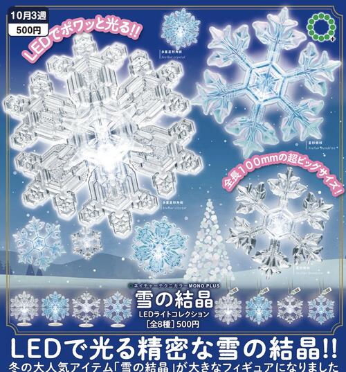 【10月予約】NTC MONO+ 雪の結晶 LEDライトコレクション 全8種 コンプリートセット ガチャ 送料無料