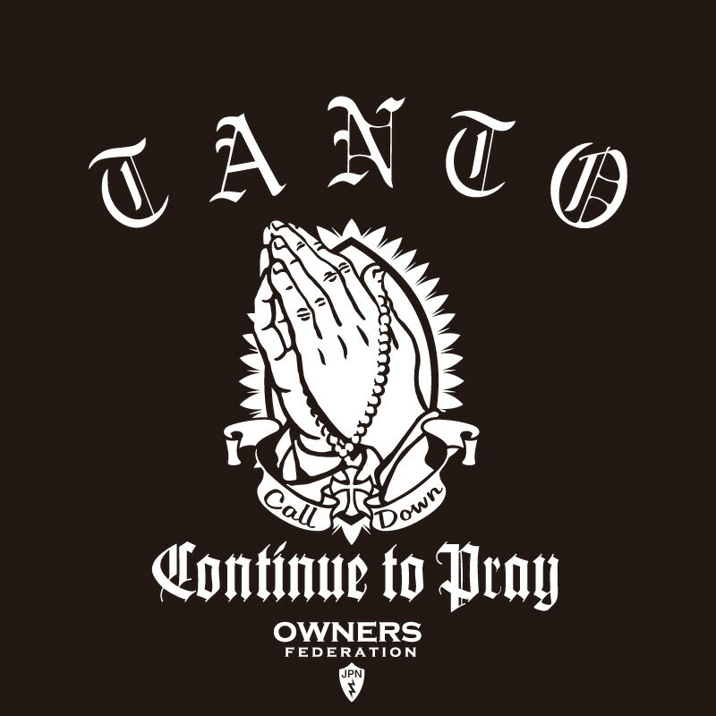 カッティングステッカー 220×190サイズ ダイハツ（DAIHATSU）タント TanTo prayhands 車 カー ステッカー アクセサリー シール ガラス[◆]