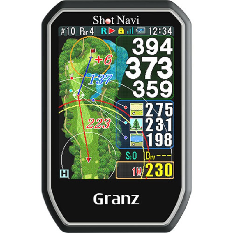 ゴルフ用GPS ショットナビ ゴルフ用GPSナビ Granz ブラック GranzBK [▲][AS]