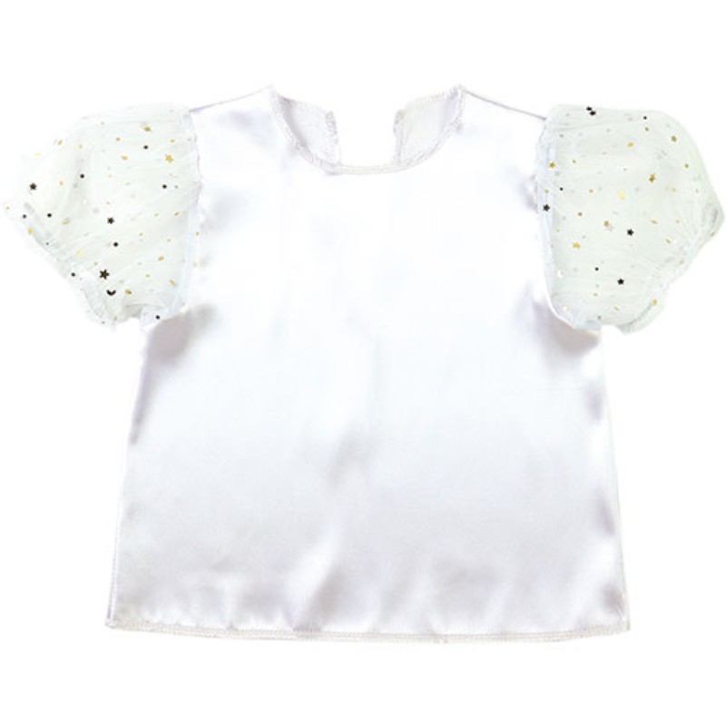 ARTEC パフスリーブソフトサテンシャツ ホワイト ATC18263 衣装 キッズ 発表会 お遊戯会 [▲][AS]