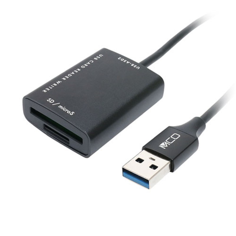 ミヨシ SD microSDカードリーダ USB-A 70cm USR-ASD2/BK [▲][AS]