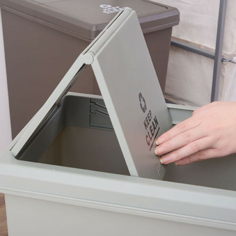 東谷 スライドペール45L グリーン LFS-763GR ゴミ箱 ダストボックス [▲][AS] [3]