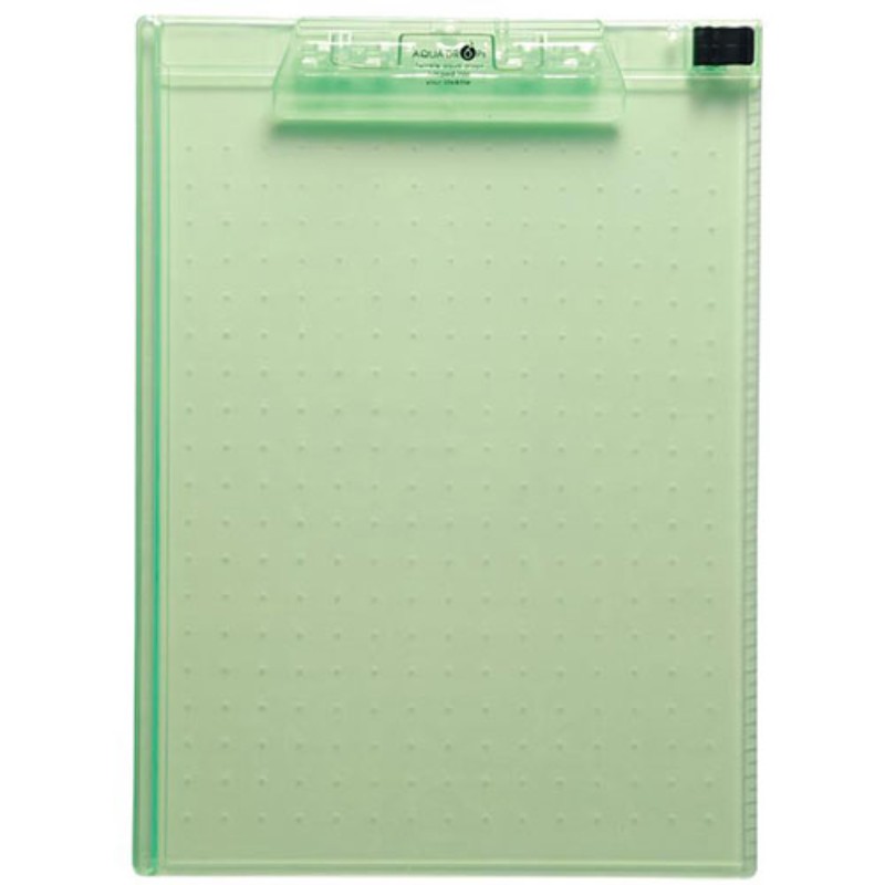 乐天商城 - 【5個セット】 LIHIT LAB. AQUA DROPs クリップボード A4E型 6黄緑 A-5010-6-YGX5 オフィス用品 雑貨 [▲][AS]