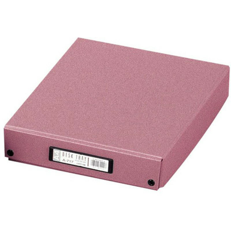 【5個セット】 LIHIT LAB. デスクトレー A4 ローズピンク A-717-RPX5 オフィス用品 雑貨 [▲][AS]