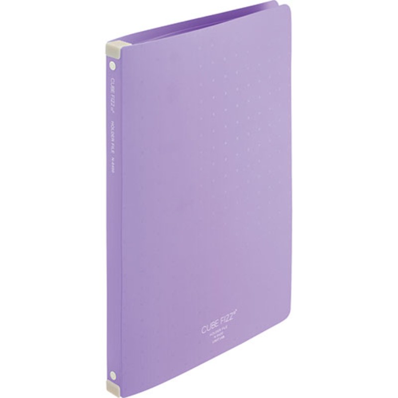 【5個セット】 LIHIT LAB. CUBE FIZZ ホルダーファイル(ワイヤ式) パープル N-6400-10-PUX5 オフィス用品 ▲ AS