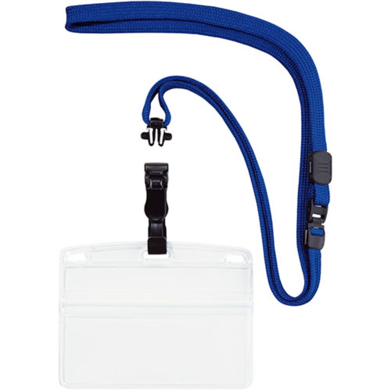 【10個セット】 オープン工業 吊り下げ名札 脱着式 ヨコ名刺 青 OPEN-K-NL-5P-BUX10 [▲][AS]