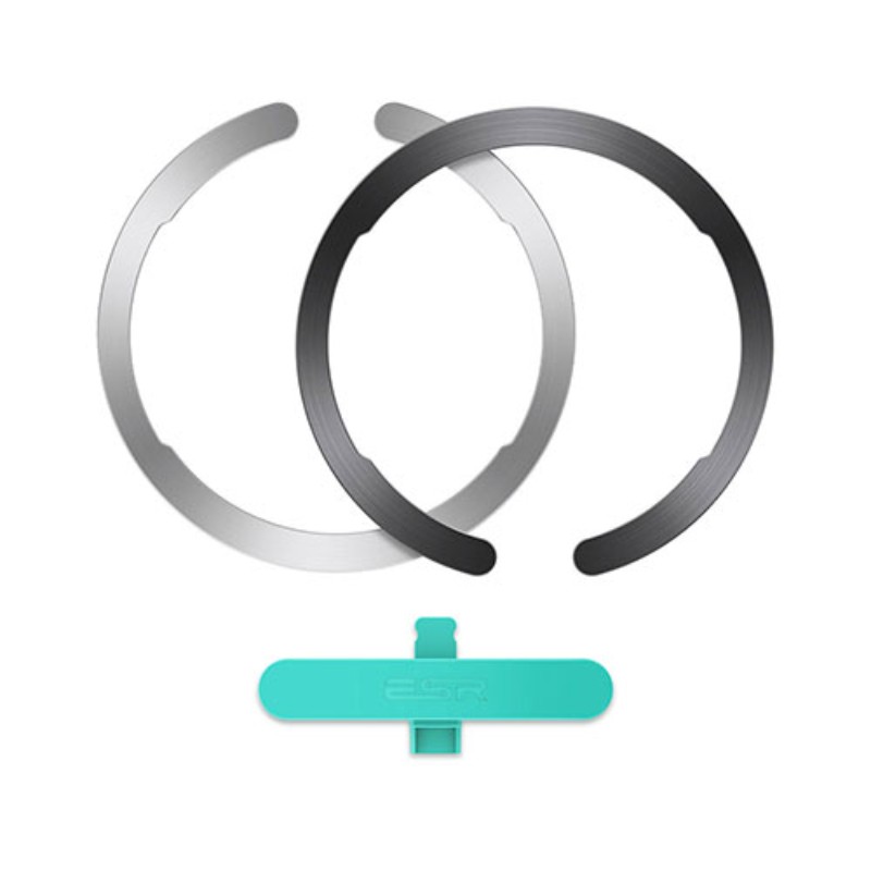 ESR HaloLock MagSafe対応ユニバーサルリング ブラック&シルバー ES26395 [▲][AS]