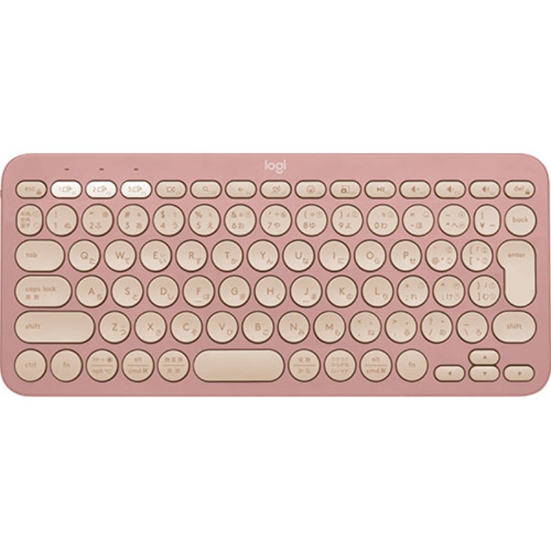 ロジクール PEBBLE KEYS 2 K380S Bluetoothキーボード ローズ K380sRO [▲][AS]