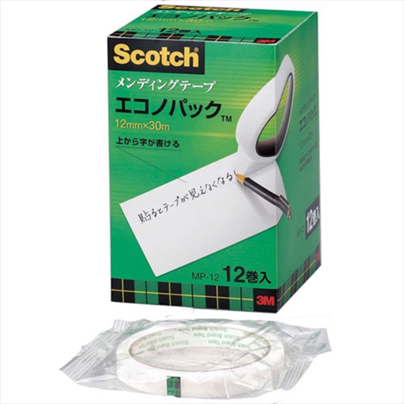 3M Scotch スコッチ メンディングテープエコノパック 12mm 3M-MP-12 [▲][AS]