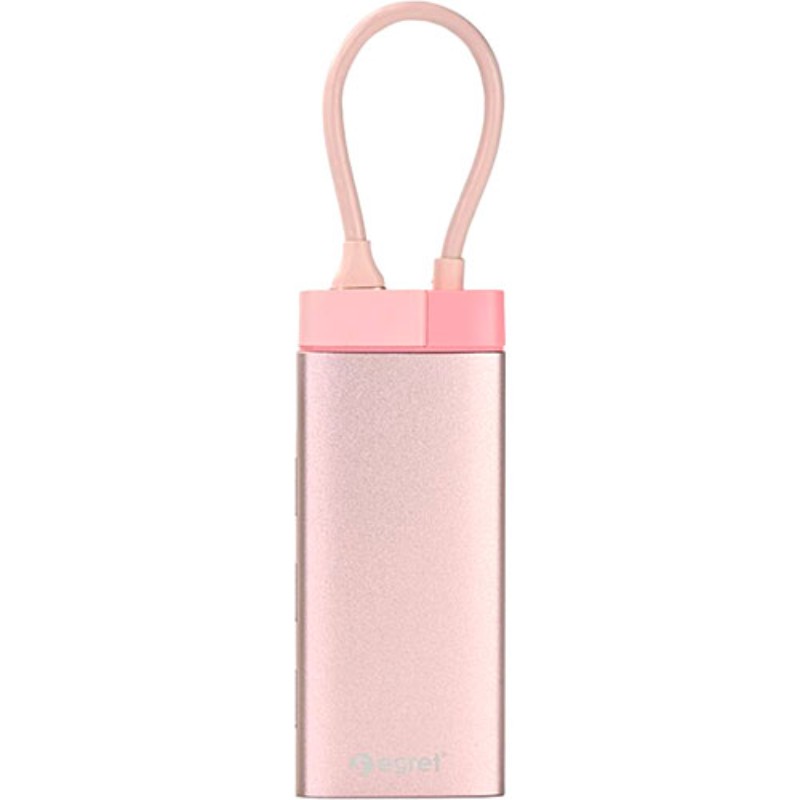 ビジネスハーモニー EGRET 1to5 ケーブル収納可能USB-C接続ドッキングステーション メタリックピンク E..
