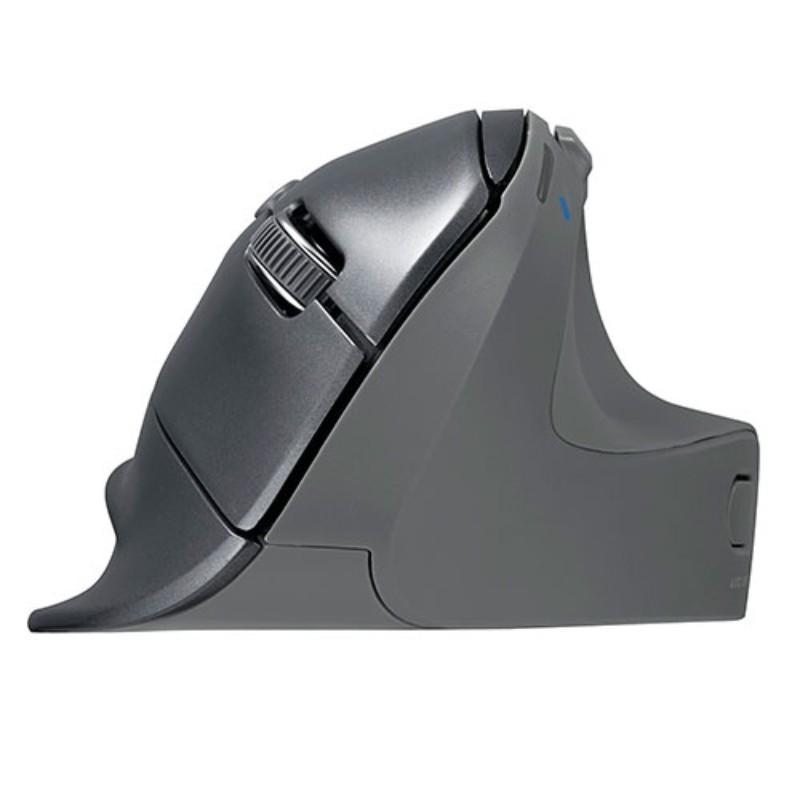 Digio デジオ 高速スクロール Bluetooth5.0 エルゴノミクス5ボタン BlueLEDマウス グレー MUS-BKF177GY [▲][AS]