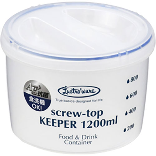 【5セット】まとめ買い 岩崎工業 抗菌スクリュートップキーパー1200浅型 B-2273KNX5 [▲][AS]