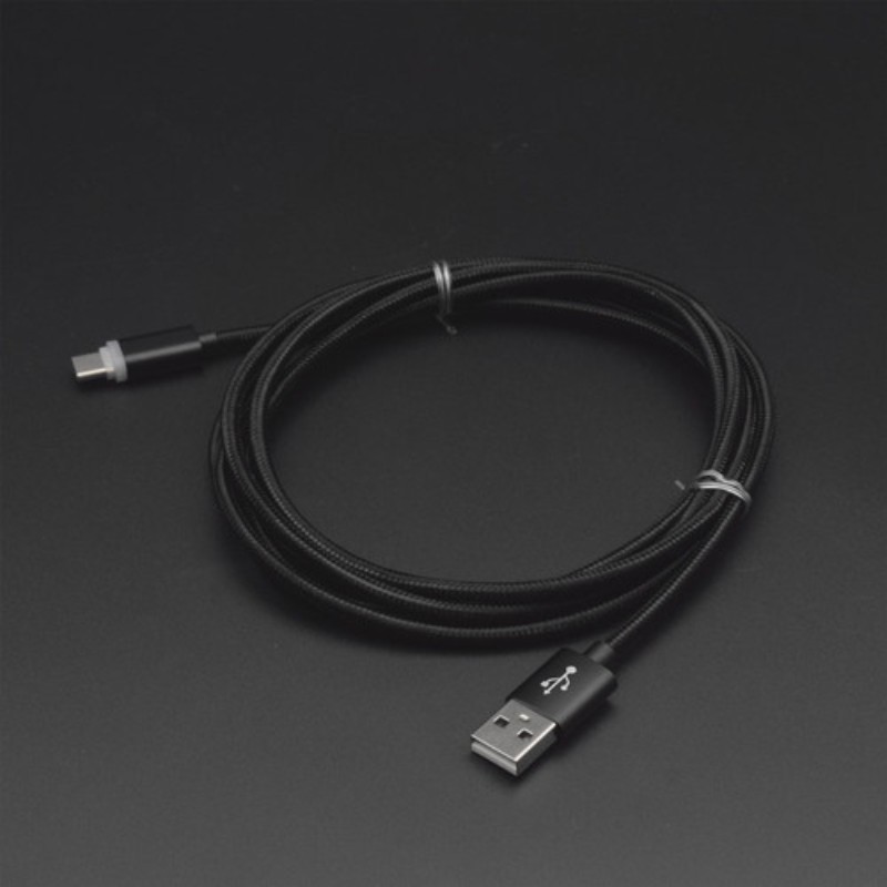 【5個セット】 日本トラストテクノロジー Type-C充電おしらせケーブル 2m ブラック JTINDTC-2M-BKX5 [▲][AS]