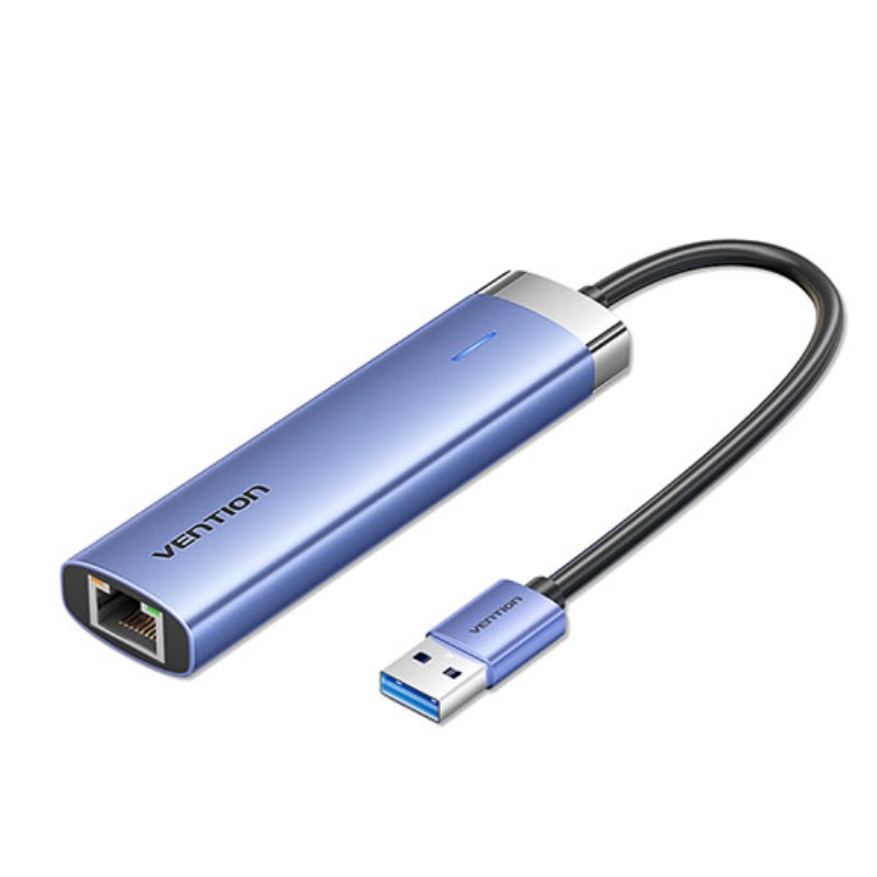 VENTION 5-in-1 USB-A 3.0 to USB 3.0 x 3/RJ45/USB-C ドッキングステーション 0.15M セルフパワー/バ..
