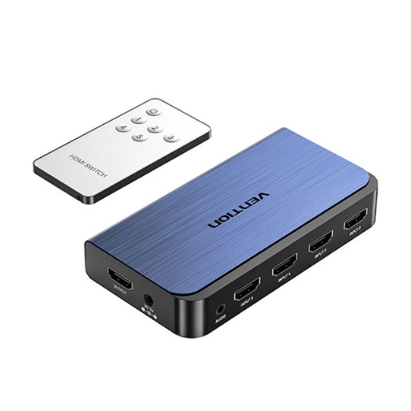 VENTION 5 IN 1 OUT HDMI スイッチャー WITH AUDIO SEPARATION ブルー AK-6118 [▲][AS]