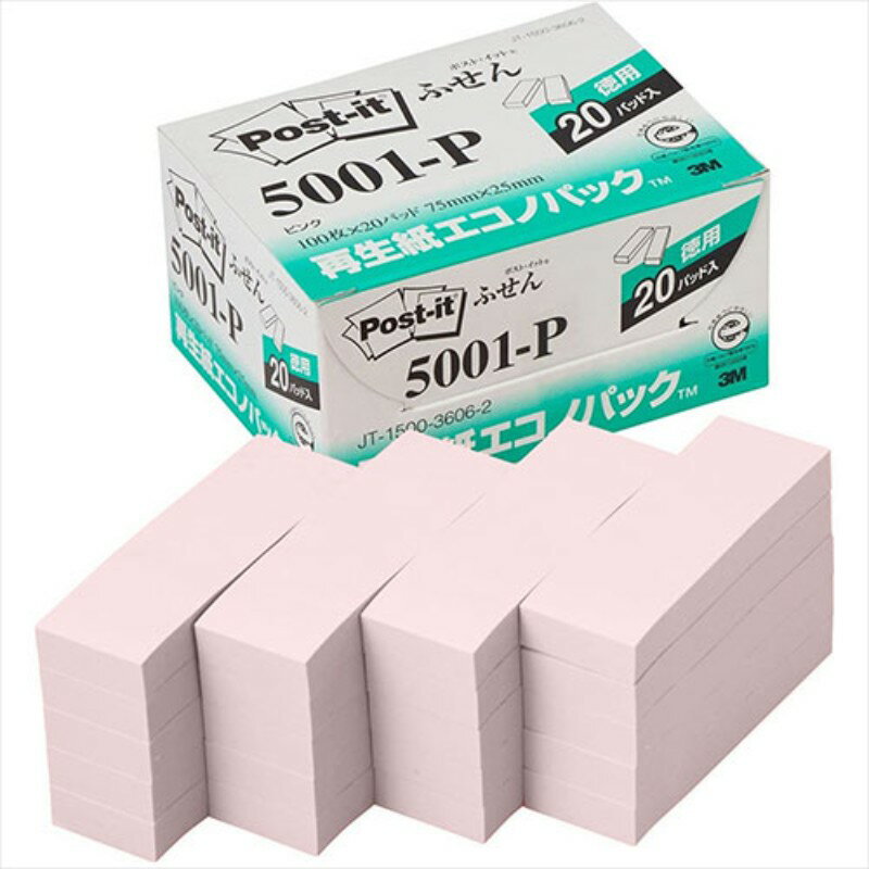 3M Post-it ݥȥå 楨Υѥå դ ԥ 3M-5001-P [][AS]